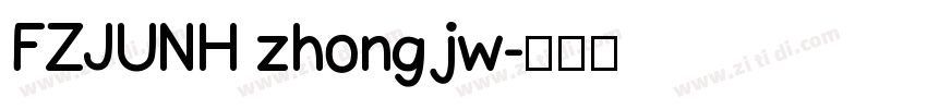 FZJUNH zhong jw字体转换